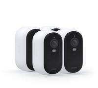 Arlo Essential Security - Telecamera wireless 2K con faretto, per interni/esterni, 2a generazione, audio a 2 vie, visione notturna a colori, attivazione movimento, notifiche in tempo reale, bianco