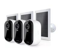 Arlo Essential Telecamera di sorveglianza per esterni 2K con Pannelli Solari, set da 3