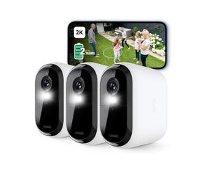 Arlo Essential2 - Cam 2K Bianca X3 - Protezione Smart 2K per Tutta la Casa