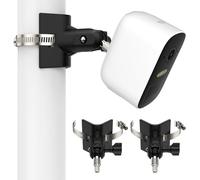 Arlo Pole Mount, staffa di montaggio per Arlo Pro 2, Arlo Pro 3, Arlo Ultra, Arlo Essential, Ring Reolink Eufy, per tubi da 5 a 8 pollici senza punzonatura (nero, 2 pezzi)