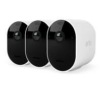Arlo Pro 4 Telecamera Wi-Fi Esterno Senza Fili, 2K HDR, 160° Visione Notturna Colori, Sirena, Rilevamento Movimento, Audio Bidirezionale, Prova Arlo Secure Inclusa, 3 Telecamere, Bianche