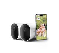Arlo Pro 5 Telecamera WiFi Esterno Senza Fili, Telecamera WiFi Interno, 2K HDR, Sirena Allarme Casa, Sensore Di Movimento, Visione Notturna Colori, Prova Inclusa Arlo Secure, 2 Telecamera, Bianche
