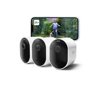 Arlo Pro 5 Telecamera WiFi Esterno Senza Fili, Telecamera WiFi Interno, 2K HDR, Sirena Allarme Casa, Sensore Di Movimento, Visione Notturna Colori, Prova Inclusa Secure, 3 Telecamere, Bianche