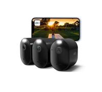 Arlo Pro 5 Telecamera WiFi Esterno Senza Fili, Telecamera WiFi Interno, 2K HDR, Sirena Allarme Casa, Sensore Di Movimento, Visione Notturna Colori, Prova Inclusa Arlo Secure, 3 Telecamera, Nere