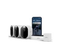 Arlo Pro 6 Telecamera WiFi Esterno Senza Fili, 2K+ HDR, rilevamento AI, visione notturna a colori, compatibile con Alexa, Prova Inclusa Secure, 3 telecamere + 1 batteria aggiuntiva e caricatore doppio