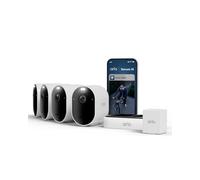 Arlo Pro 6 Telecamera WiFi Esterno Senza Fili, 2K+ HDR, rilevamento AI, visione notturna a colori, compatibile con Alexa, Prova Inclusa Secure, 3 telecamere + 1 batteria aggiuntiva e caricatore doppio