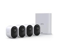 Arlo Telecamera di sicurezza Ultra (3a generazione - 2025) 4K + SmartHub, alimentazione a batteria, risposta alle emergenze, riepilogo eventi generati dall'AI, prova di 1 mese di piano sicuro, campo