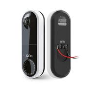 Arlo Videocitofono CABLATO Per Esterni, Wifi Doorbell, 1080p HD, 180° Visione Notturna Colori, Sirena, Rilevamento Movimento, Audio Bidirezionale, Prova Arlo Secure Inclusa, Campanello Bianco