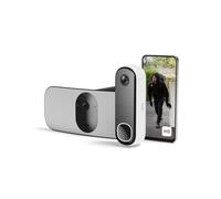 Arlo Videocitofono Wireless HD e Telecamera con Faretto 2K WiFi Nera - Protezione Intelligente per la Casa, Visione Notturna, Rilevamento del Movimento, Audio Bidirezionale, Compatibile con Alexa