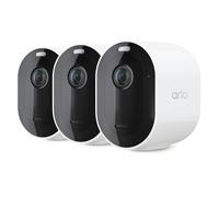 Arlo VMC4360P - Telecamera di sicurezza domestica wireless 5S 2K con faretto, visione notturna a colori, Wi-Fi dual-band e audio a 2 vie, colore bianco, confezione da 3
