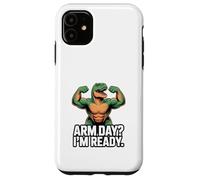 Arm Day I'm Ready Dinosaur Workout - Motivazione in palestra Custodia per iPhone 11