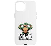 Arm Day I'm Ready Dinosaur Workout - Motivazione in palestra Custodia per iPhone 15 Plus
