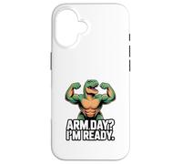 Arm Day I'm Ready Dinosaur Workout - Motivazione in palestra Custodia per iPhone 16