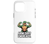 Arm Day I'm Ready Dinosaur Workout - Motivazione in palestra Custodia per iPhone 16 Pro Max
