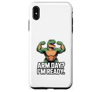Arm Day I'm Ready Dinosaur Workout - Motivazione in palestra Custodia per iPhone XS Max