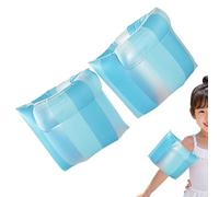 Arm Floats Pair - Stripe Pattern Pool Sleeves, Inflatable Swim Ring Helpers, Reliable Buoyancy Aids | Essential Water Safety Equipment, Fun Floating Accessory For Boys Girls Backyard Beach Lake