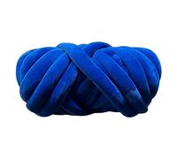 Arm Knitting Chunky Cotton Yarn per uncinetto, 1000 g, super morbido, velluto, spesso, voluminoso, per coperte e cuscini fai da te (blu zaffiro)