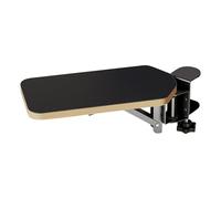 Arm Rest for Desk, Wooden Table Extender, 90° Rotatable Foldable Arm Support, Soft Padded Ergonomic Design for Typing, Computer, Airplane, Studio, Desktop Setup, Black