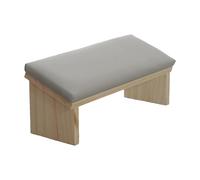 ARM REST Nails Tech - Pu Il cuscino in pelle, telaio in legno portatile | Pad per braccio manicure ergonomico con stabilità superiore inclinata, supporto comodo per artisti domestici e sal