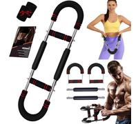 Arm Trainer Pro, 40-100lb Twister Arm Trainer, Adjustable Chest Exerciser, Portable Power Twister Bar, Body Strength Fitness Workout Equipment for Men Women - Shape The Perfect Body (Rosso)