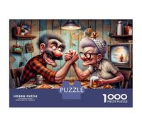 Arm Wrestling Duel 1000 Pezzi Puzzle Per Adulti Set Puzzle Cartone Robusto - Puzzle Coppia Ultra Difficile, Top Valutato, Attività Perfetta in Casa Per Tutti 52x38cm/1000pcs