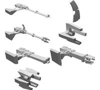 Arma Cannone Gauss per Warhammer 40K Necron Linea Difesa Proxy Stampato 3D