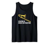 Arma di Distruzione Ottone Divertente Trombone Player Musica Canotta