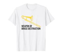 Arma di Distruzione Ottone Divertente Trombone Player Musica Maglietta
