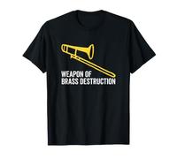 Arma di Distruzione Ottone Divertente Trombone Player Musica Maglietta
