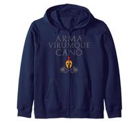 Arma Virumque Cano Virgilio Eneide T-Shirt Felpa con Cappuccio