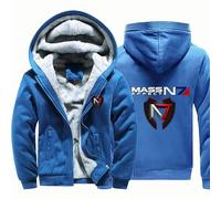 ARMAAN Felpa Cappuccio Uomo, Giacche Cerniera Foderate In Pile Per Mass Effect N7, Cappotti Caldi E Spessi A Maniche Lunghe Cerniera Completa, Felpa Cappuccio Autunno-inverno Tasche,Color F-xx_l