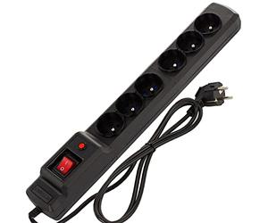 ARMAC SURGE PROTECTOR MULTI M6 10M 6X FRENCH OUTLETS BLACK