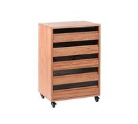 Armadi archivio schedari Armadietto a cinque cassetti in legno vintage Armadietto a tenone e mortasa Armadietto portaoggetti multi-livello Armadietto portadocumenti for ufficio Armadietto laterale in