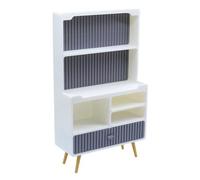Armadi da cucina in miniatura Credenza di stoccaggio bianca 1/12 Scala Dollhouses Accessori Per La Casa Display Modello Realistico Bambola Accessori