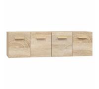 Armadi da parete, 2 pezzi, legno di ingegneria, 60 x 36,5 x 35 cm | 2 scomparti per armadio, lettore multimediale, riviste, fissaggio a parete, manuale di montaggio incluso