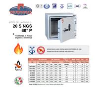 ARMADI IGNIFUGHI 20 S NGS 35.2X41.2X36.3 HxLxP PROTEZIONE DOCUMENTI CHIAVE DO...