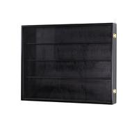 Armadietti a parete W per oggetti da collezione, 9 strati, con personaggi di porte, modelli di giocattoli, protezione e mensole per casa e camera da letto (nero, 60 x 8,5 x 48 cm)