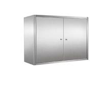 Armadietti da Parete per La Cucina con Ante Mobilettos da Parete In Acciaio Inox 304 Ampio Spazio di Stoccaggio Ripiani Regolabili Pensili Bagno Sospesi per Cucine, Bars e Scuole(65x25x45cm)