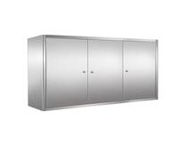 Armadietti da Parete per La Cucina con Ante Mobilettos da Parete In Acciaio Inox 304 Ampio Spazio di Stoccaggio Ripiani Regolabili Pensili Bagno Sospesi per Cucine, Bars e Scuole(80x18x50cm)