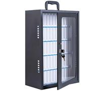 armadietti, Mobiletto portacellulare in acciaio nero con serratura, mobiletto portatile/da parete, adatto for uffici, scuole, palestre(60-bit)