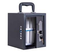 armadietti, Mobiletto portacellulare in acciaio nero con serratura, mobiletto portatile/da parete, adatto for uffici, scuole, palestre(12-bit)