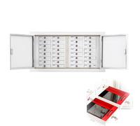Armadietti per telefoni cellulari per scuole (40 slot) con blocco del segnale e sistema antifurto con serratura a chiave (48 x 77 x 24 cm, soluzione di archiviazione sicura