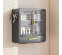 Armadietti portaoggetti da Parete, Ripiani portaoggetti per Bagno con Ante scorrevoli/Doppie in Vetro, armadietto portamedicinali da Parete, Organizer per Il Trucco da Parete, armadietto por