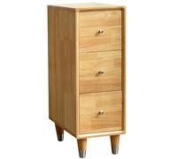 Armadietti Portaoggetti per Camera da Letto In Legno Massello a 3/4/5 Ripiani Cassettiera Stretta Scaffalature Portaoggetti Alte 16cm e Contenitori per Comodino, Cucina, Ufficio(Natural,30*40*71cm)