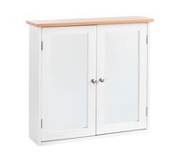 Armadietto a muro con specchio da bagno MDF Bianco 17 x 60 cm Alamos