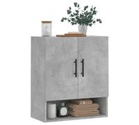 Armadietto a Muro Grigio Cemento 60x31x70 cm Legno Multistrato