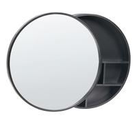 Armadietto a muro per bagno con specchio 50 x 50 cm Legno di bambù Nero Ucayali