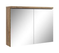 Armadietto a specchio Paso 80 x 60cm Rovere Marrone - specchio armadietto bagno