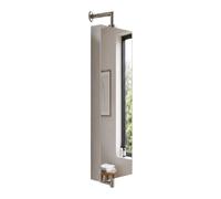 Relaxdays Armadietto a specchio girevole inox