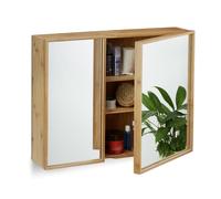 Armadietto a specchio per il bagno Mobiletto specchiante Cesto portascope